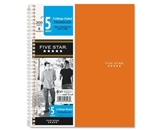 Five Star Wirebound 5-Subject 8-Pocket Notebook, College Ruled, 11x8-1/2, 200 Sheets (6208)