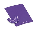 Fellowes Gliding Palm Support with Microban Protection, and Mouse Pad, Gel, Purple (9183401)