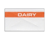 Garvey Preprinted GX2212 White/Orange Dairy Labels for a 22-6, 22-7 and 22-8 Labeler
