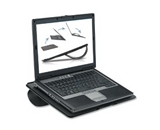 Laptop Riser, w/Cooling Vent, 13-3/16-x11-3/16-x4-, Black Pearl