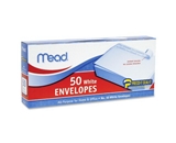 Mead Press-It Seal-It #10 White Envelopes, 50 Count (75024)