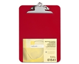 Nature Saver Plastic Clipboard, Recycled, 1- Cap, 9-X12-1/2-, Red