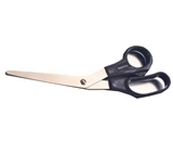Officemate Stainless Steel Scissors, 8 Inch, Bent-design, Recycled Black Handles (94146)
