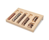 One-Piece Plastic Countex II Coin Tray w/6 Compartments, Sand