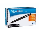 Papermate Point Guard Flair Porous Point Stick Pens, Black Ink, Medium Point, Dozen, DZ - PAP8430152