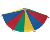 Parachute; 6 Ft. Diameter / 6 Handles; Nylon; Multi-Colored; no. CHSNP6