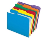 Pendaflex R15213ASST Pendaflex 2-Ply, Reinforced, File Folders, 1/3 Cut, Top Tab, Ltr, Assrt