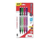 Pentel Twist-Erase Express Automatic Pencil, 0.7mm, Medium Line, Assorted Fashion Colors, 5 Pack (QE417FBP5M)