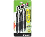 Pilot G2 Mini Retractable Gel Ink Rolling Ball Pen, Fine Point, 4-Pack, Black Ink (31206)