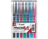 Pilot Precise V5 Stick Rolling Ball Pens, Extra Fine Point, 7-Pack Pouch, Assorted Color Inks (26015)