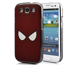Premium Spiderman Style Red Spider Web Hard Case with Eyes For Samsung Galaxy S3 III i9300 (Android)