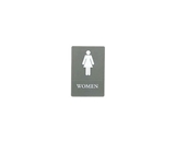 Quartet ADA Approved Women-s Restroom Sign, Tactile Graphics, Molded Plastic, 6 x 9 Inches, Gray (01417)