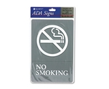 Quartet ADA No Smoking Sign, 6 x 9 Inches, Gray (01412)