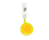 Retractable Reel Belt Clip Id Badge Holder Assorted Translucent Colors (Yellow)