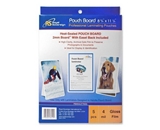 Royal Sovereign Heat Sealed Pouchboard Laminating Pouches, 4 Mil, Letter Size, Clear Gloss, White Back