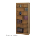 Safco 3-Shelf Square-Edge Veneer Bookcase, Medium Oak [Kitchen]