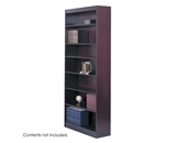Safco 4-Shelf Square-Edge Veneer Bookcase, Mahogany [Kitchen]