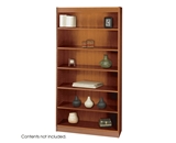 Safco 6-Shelf Reinforced Square-Edge Veneer Bookcase, Cherry [Kitchen]