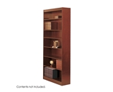 Safco 7-Shelf Reinforced Square-Edge Veneer Bookcase, Cherry [Kitchen]