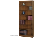 Safco 1506LOC Light Oak 7-Shelf Square-Edge Veneer Bookcase