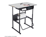 Safco AlphaBetter 24- x 36- Student Desk in Gray with Book Box