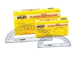 School Smart Plastic 180 Degree Protractor with 6 inch Ruler