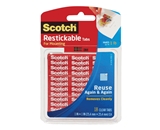 Scotch Restickable Tabs, 1 x 1 Inches, 18 Squares (R100)