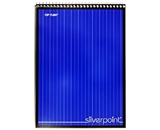 Silverpoint Steno Book, Gregg Rule, Heavy Back, 6 x 9 Inches, 120 Sheets, Protective Cover, Blue/Black (51076)