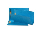 Smead End Tab Fastener Folder, Legal, Straight, Two 2-Inch Prong B Style #1 and #3 Fasteners, Blue, 50 per Box (28040)