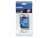 Brother TC6001 1/2 Inch Black on Blue P-Touch Tape
