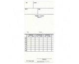 Time Cards, For T100 Time Clock, 250/PK, White, Sold as 1 pack