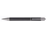 Tombow ZOOM 101 Carbon Fiber Ballpoint Pen, Fine Point Black Ink, Refillable, Black/Silver Barrel (TOM-56055)