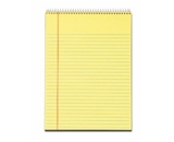 Tops Docket Wirebound Ruled Pad with Cover, Legal Rule, Letter, Canary, 70 Sheets per Pad (63621)