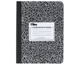 TOPS Marble Composition Book, 7.5 x 9.75 Inches, College Rule, 100 Sheets, White (63796)