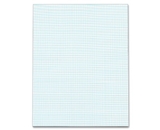 TOPS Quadrille Pad, Gum-Top, 8-1/2 x 11 Inches, Quad Rule (10 x 10), White Paper, 50 Sheets per Pad (33101)