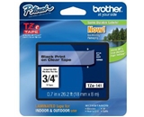 Brother TZe141 Tape, Black on Clear, 3/4 Inch