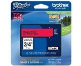 Brother TZe441 Tape, Laminated Black on Red, 18mm