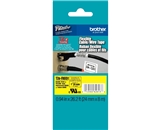 Brother TZeFX651 Laminated Flexible ID Black on Yellow 1 Inch Tape