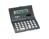 Victor 909 Folding Calculator - 10 Character(s) - LCD - Solar, Battery Powered - Black, White