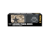 Two-Pack Pencil Box, 1 Black w/Black Skull, 1 Desert Camo with Black Star - Assorted - Vaultz - VZ00410