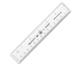Westcott English and Metric Shatterproof Ruler, Clear, 6-