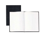 Wilson Jones Hardbound Record Book, 9.25 x 7 Inches, 80 Pages, 33 Lines per Page, Black (W74118A)