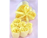 Yellow Rose Petal Soaps (6 rose soaps per box) - 1 Box